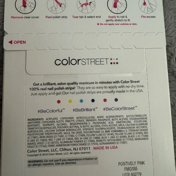 Color Street Pink Glitter Nail Polish Strips - Picture 3 of 3